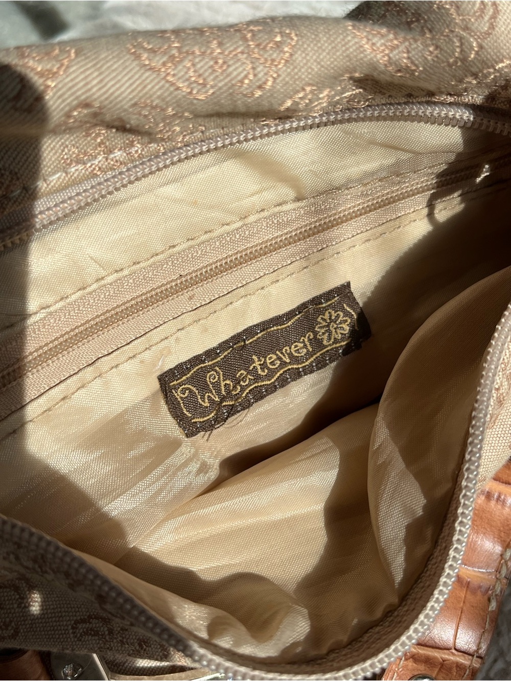 Y2K Vintage WHATEVER Baguette Bag with Sparkling Silver Hardware & Rhinestones - Picture 11 of 12